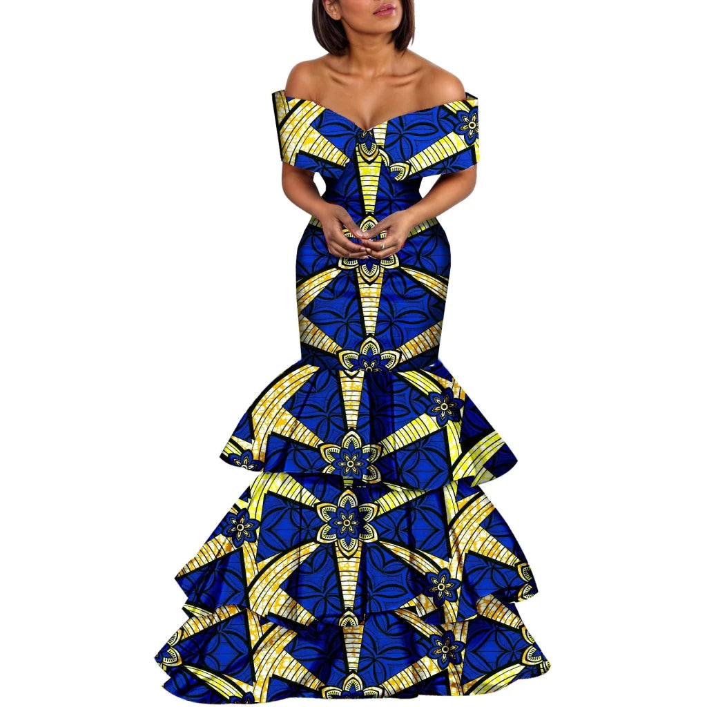 African Print Dress for Women – Elegant Dashiki Party & Wedding Outfit - Free Delivery Worldwide only at Flexi Africa