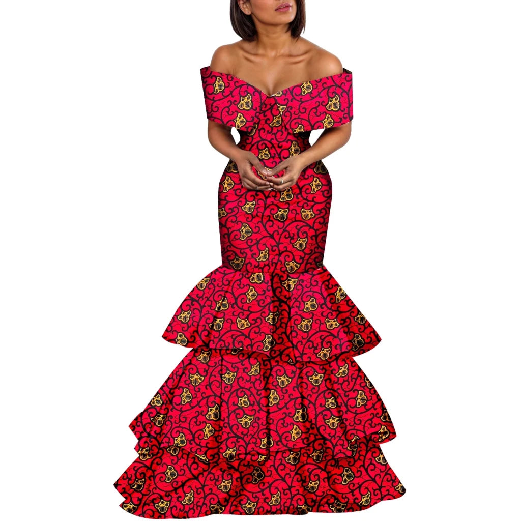 African Print Dress for Women – Elegant Dashiki Party & Wedding Outfit - Free Delivery Worldwide only at Flexi Africa