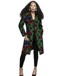 African Print Long Blazer Coat for Women – Ankara Couture Jacket - Free Delivery Worldwide only at Flexi Africa