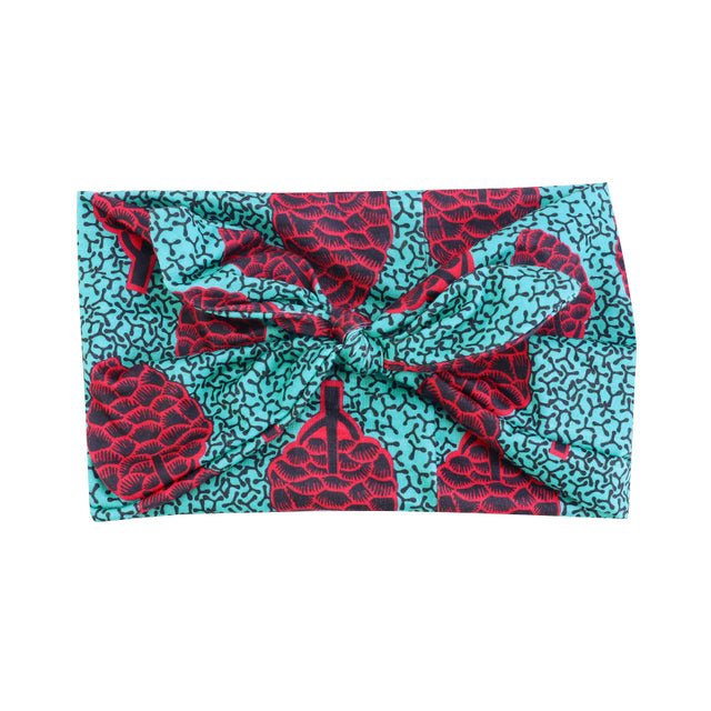 Vibrant African Print Stretch Bandana Head Wrap - Floral Ankara Dashiki for Women | Flexi Africa - Free Worldwide Delivery