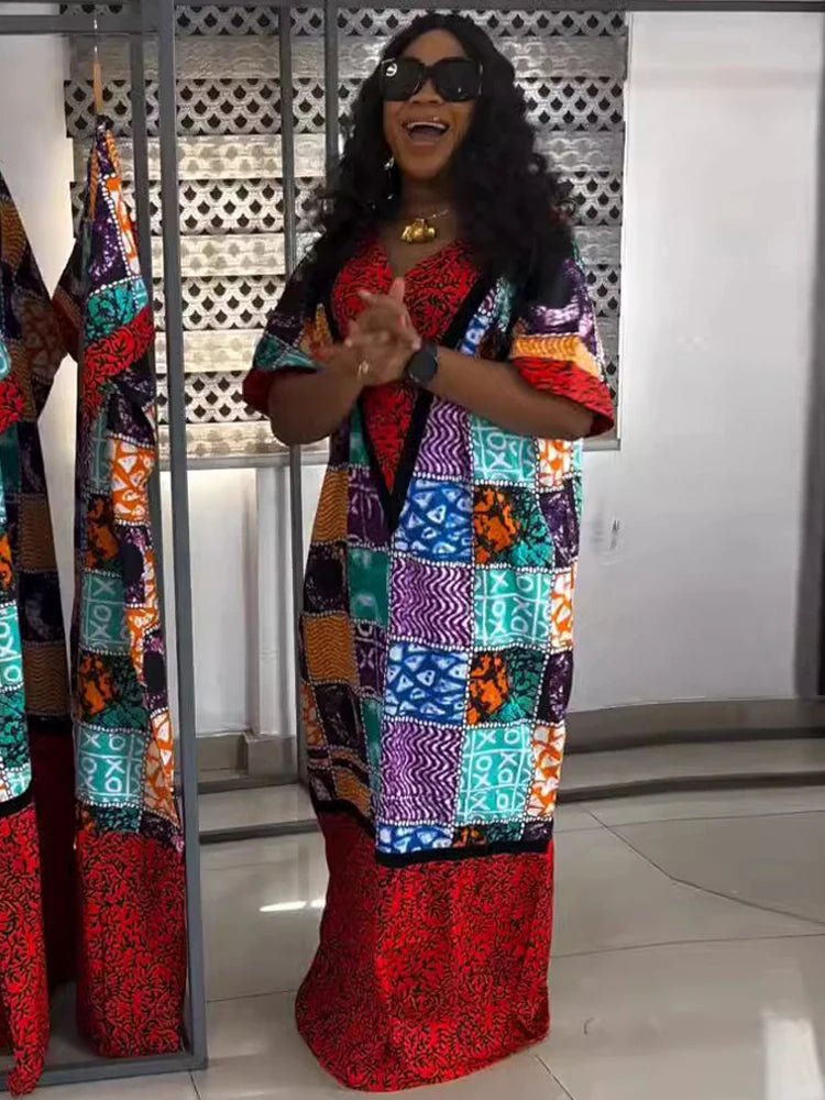 African Traditional Dresses For Woman Plus Size Boubou Ankara Dashiki Print Africa Clothes Turkey Dubai Abaya Party Evening Gown - Free Delivery Worldwide only at Flexi Africa