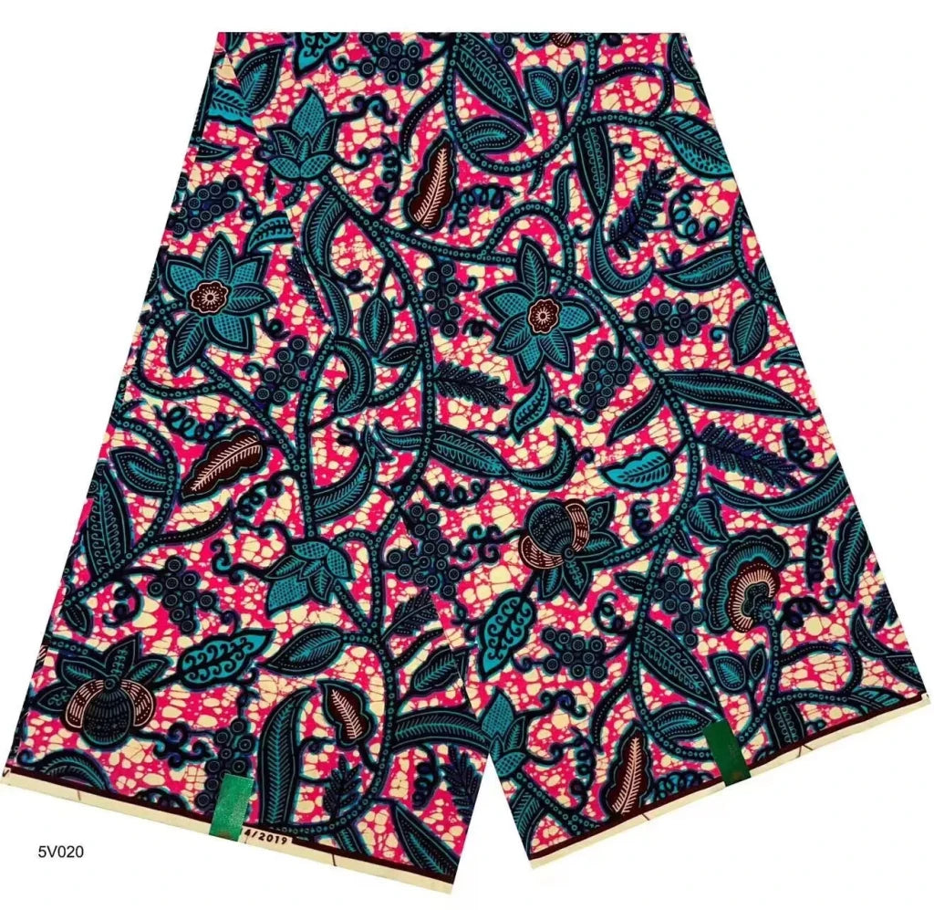 African Wax Fabric Black & White – 100% Cotton Wax Print Pagne, 6 Yards - Free Delivery Worldwide only at Flexi Africa