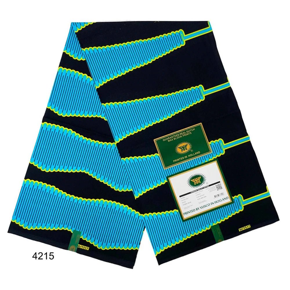 African Wax Fabric Black & White – 100% Cotton Wax Print Pagne, 6 Yards - Free Delivery Worldwide only at Flexi Africa