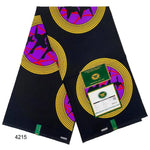 African Wax Fabric Black & White – 100% Cotton Wax Print Pagne, 6 Yards - Free Delivery Worldwide only at Flexi Africa