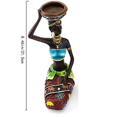 African Women Candle Holders Decoration - Free Delivery Worldwide only at Flexi Africa