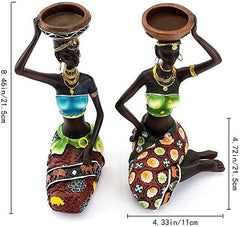 African Women Candle Holders Decoration - Flexi Africa - Free Delivery Worldwide only at www.flexiafrica.com