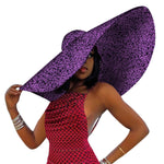 African Women Hat Summer Beach Hats Large Brim Sun Protection Fashion Ankara Cap Hat Customized Product - Free Delivery Worldwide only at Flexi Africa