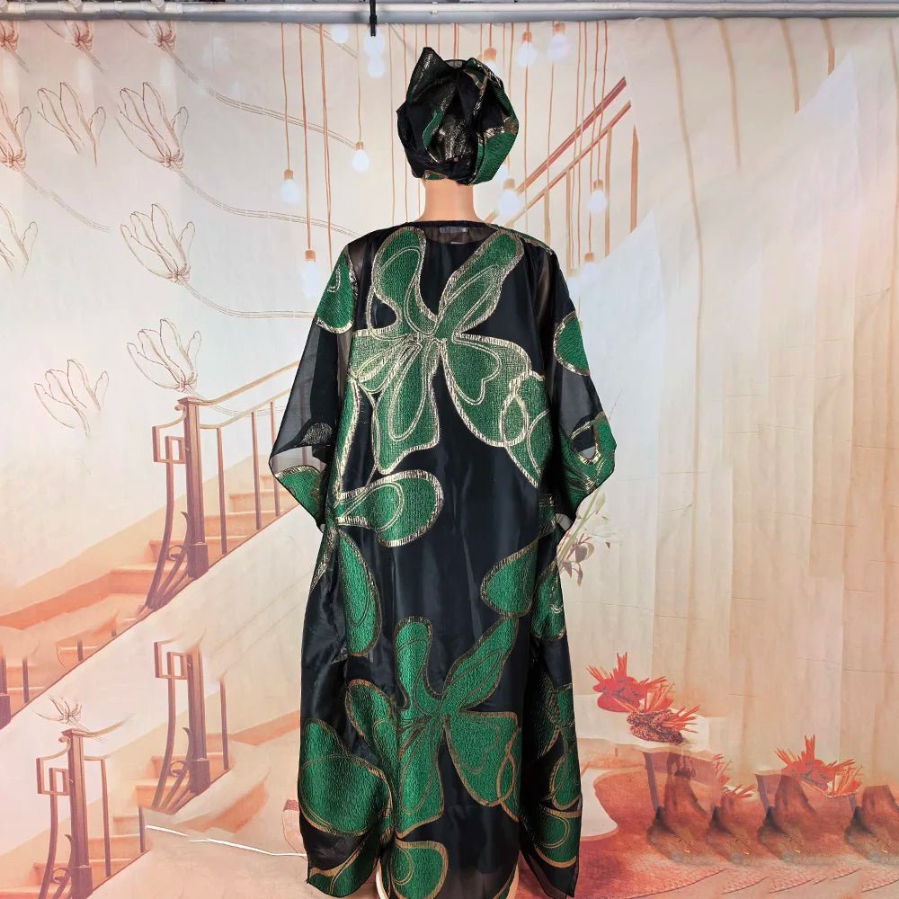 Buy African Women’s 2PC Dress Set with Matching Headscarf – Elegant Church & Special Occasion Outfit for only $79.71