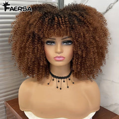 Afro Kinky Curly Wig for Black Women - Short, Synthetic, Blonde, Red, Ombre, Glueless, High - Temperature Cosplay Wigs - Free Delivery Worldwide only at Flexi Africa