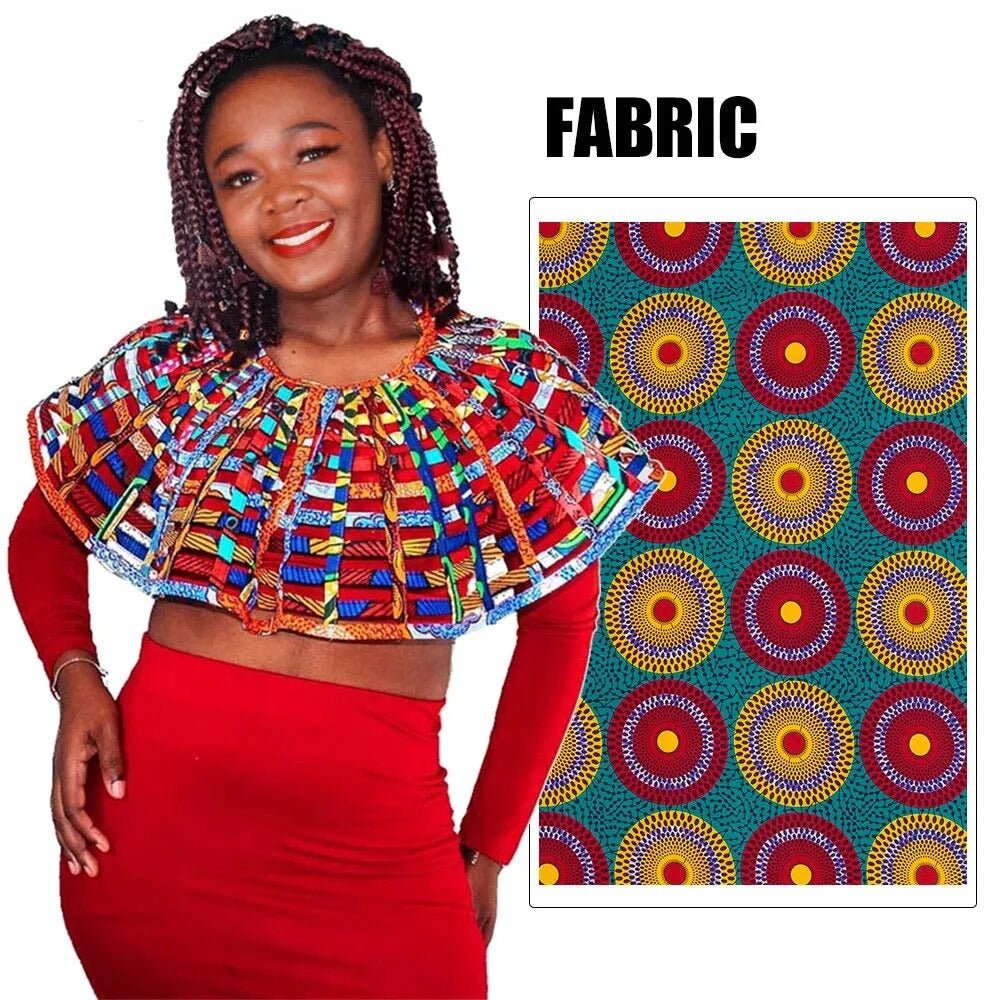 Ankara African Net Necklaces Shawl Collar Women Accessories Multistrand - Flexi Africa - Flexi Africa offers Free Delivery Worldwide - Vibrant African traditional clothing showcasing bold prints and intricate designs