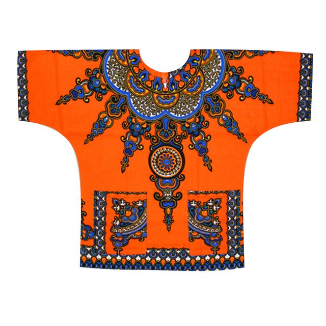 Authentic African Dashiki Printed T-Shirts for Men - Flexi Africa - Flexi Africa offers Free Delivery Worldwide - Vibrant African traditional clothing showcasing bold prints and intricate designs