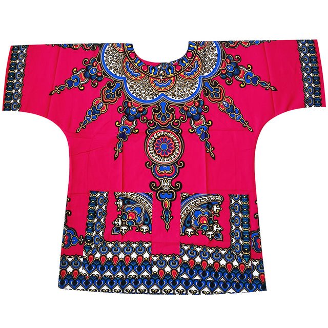 Authentic African Dashiki Printed T-Shirts for Men - Flexi Africa - Flexi Africa offers Free Delivery Worldwide - Vibrant African traditional clothing showcasing bold prints and intricate designs