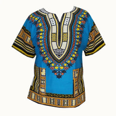 Authentic African Dashiki T-shirt: Traditional Print in 100% Cotton - Flexi Africa - Free Delivery www.flexiafrica.com