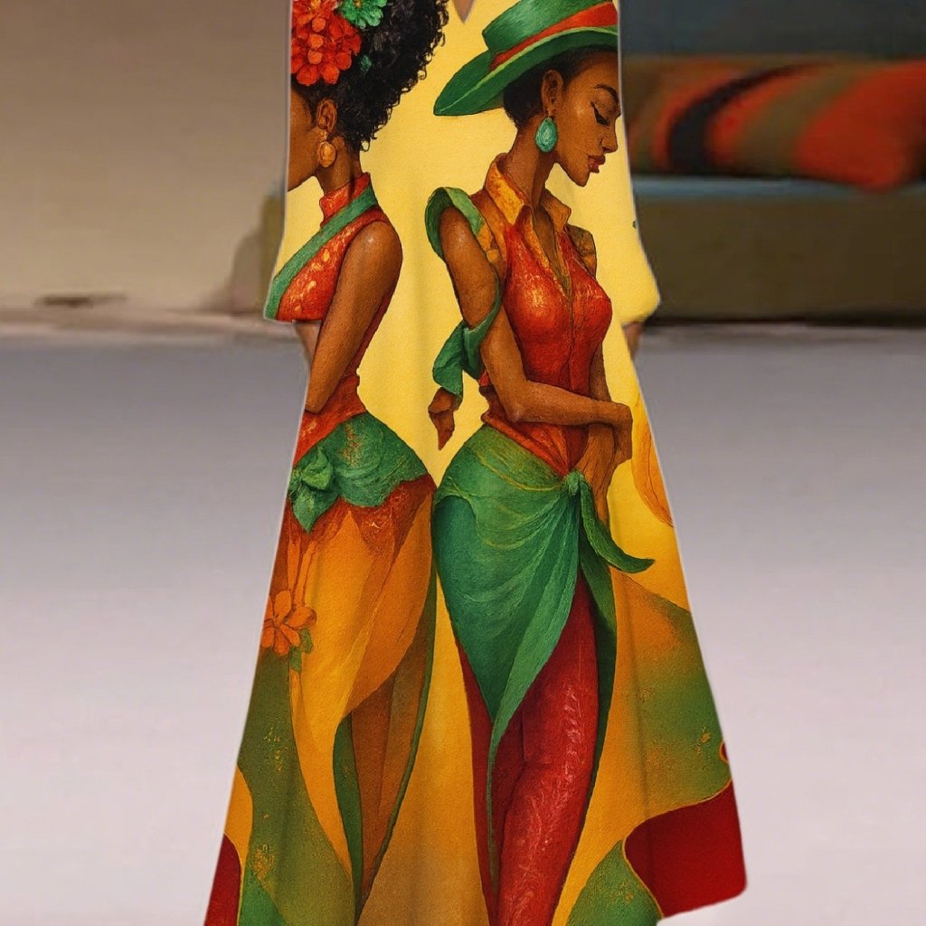 Boho Chic Long Sleeve Maxi Dress – Timeless Vintage Fall Style - Free Delivery Worldwide only at Flexi Africa