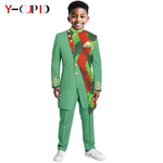 Boys African Dashiki Suit – Bazin Riche Formal Jacket & Pant Set - Free Delivery Worldwide only at Flexi Africa