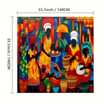 Classic African Print Tablecloth – Waterproof Polyester for Dining, Camping & Event Styling - Free Delivery Worldwide only at Flexi Africa