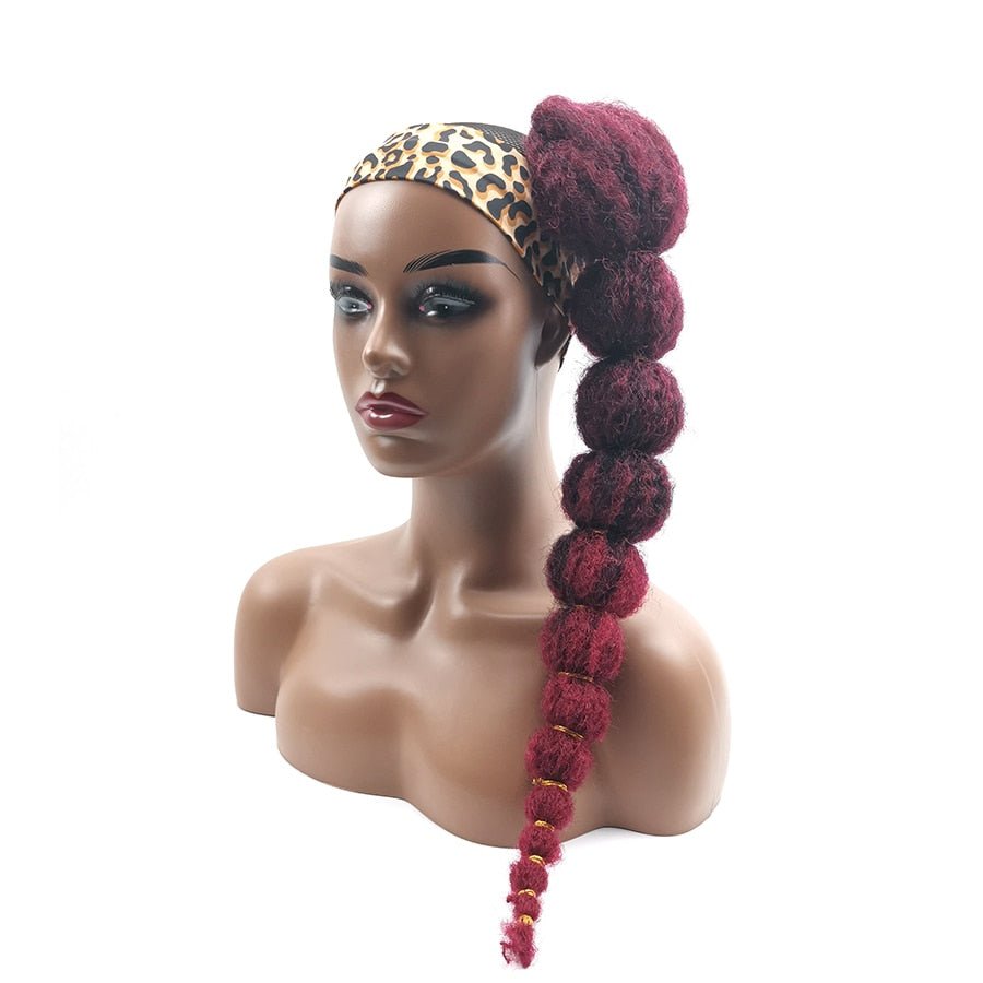 Clip-In Afro Puff Ponytail Hair Extension for Black Women 18" - Flexi Africa - Flexi Africa offers Free Delivery Worldwide - Vibrant African traditional clothing showcasing bold prints and intricate designs