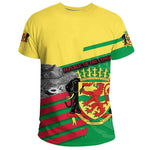 Congo Coat of Arms Graphic T-Shirt – Men’s & Kids’ 3D Print Summer Short Sleeve Casual Top - Free Delivery Worldwide only at Flexi Africa