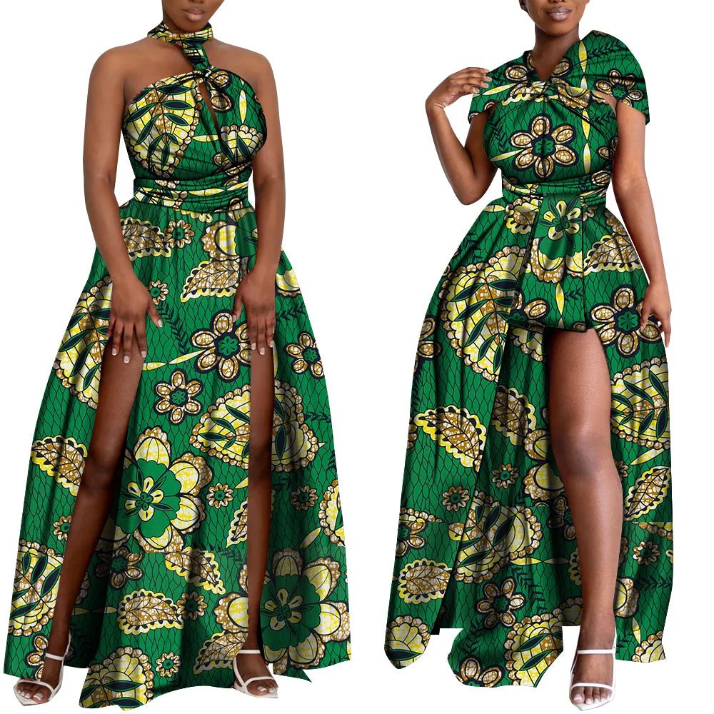 Convertible African Boho Maxi Dress – Multiway Wrap Bandage Style Party & Bridesmaid Gown - Free Delivery Worldwide only at Flexi Africa