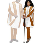 Couples Agbada Set – Men’s Traditional 3PC Suit & Women’s Matching Outfit - Free Delivery Worldwide only at Flexi Africa