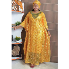 Dashiki African Dresses for Women African Women Long Dress Inner and Headtie African Clothes - Free Delivery Worldwide