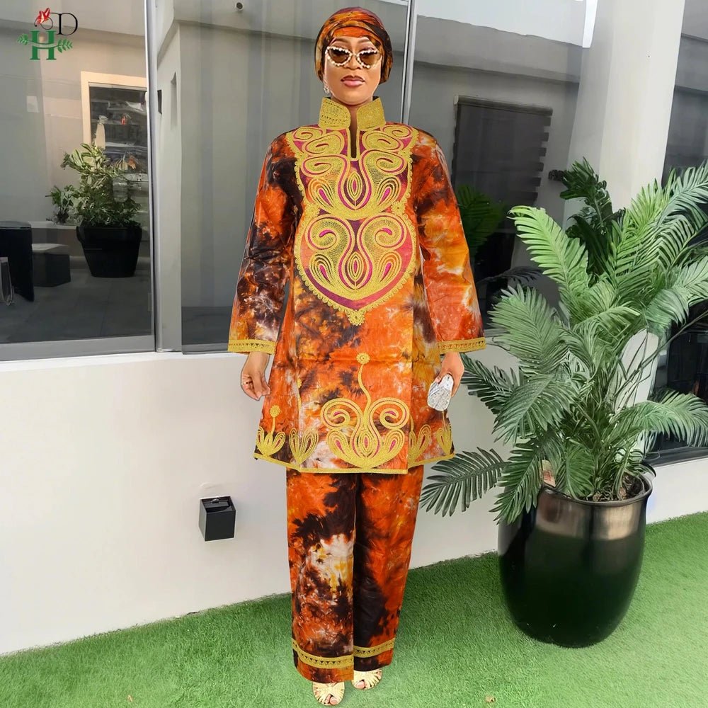Designer Ankara 2PC Set for Women – Traditional Nigerian Party Outfit - Free Delivery Worldwide only at Flexi Africa