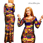 Elegant 2PC African Skirt and Top Set – Long Sleeve Blouse and Matching Maxi Skirt for Women - Free Delivery Worldwide only at Flexi Africa