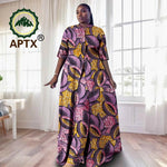 Elegant African Ankara 2 - Piece Set for Women – Floor - Length Dress, Long Coat & Pants Casual Suit - Free Delivery Worldwide only at Flexi Africa
