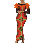 Elegant African Ankara Maxi Dress for Women – Traditional Dashiki Style - Free Delivery Worldwide only at Flexi Africa