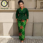 Elegant African Print 2PC Suit – Structured Blazer & High - Waisted Skirt - Free Delivery Worldwide only at Flexi Africa