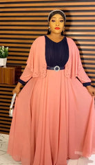 Elegant Dashiki Maxi Dress – Traditional African Long Sleeve Summer Dress for Women - Free Delivery Worldwide only at Flexi Africa