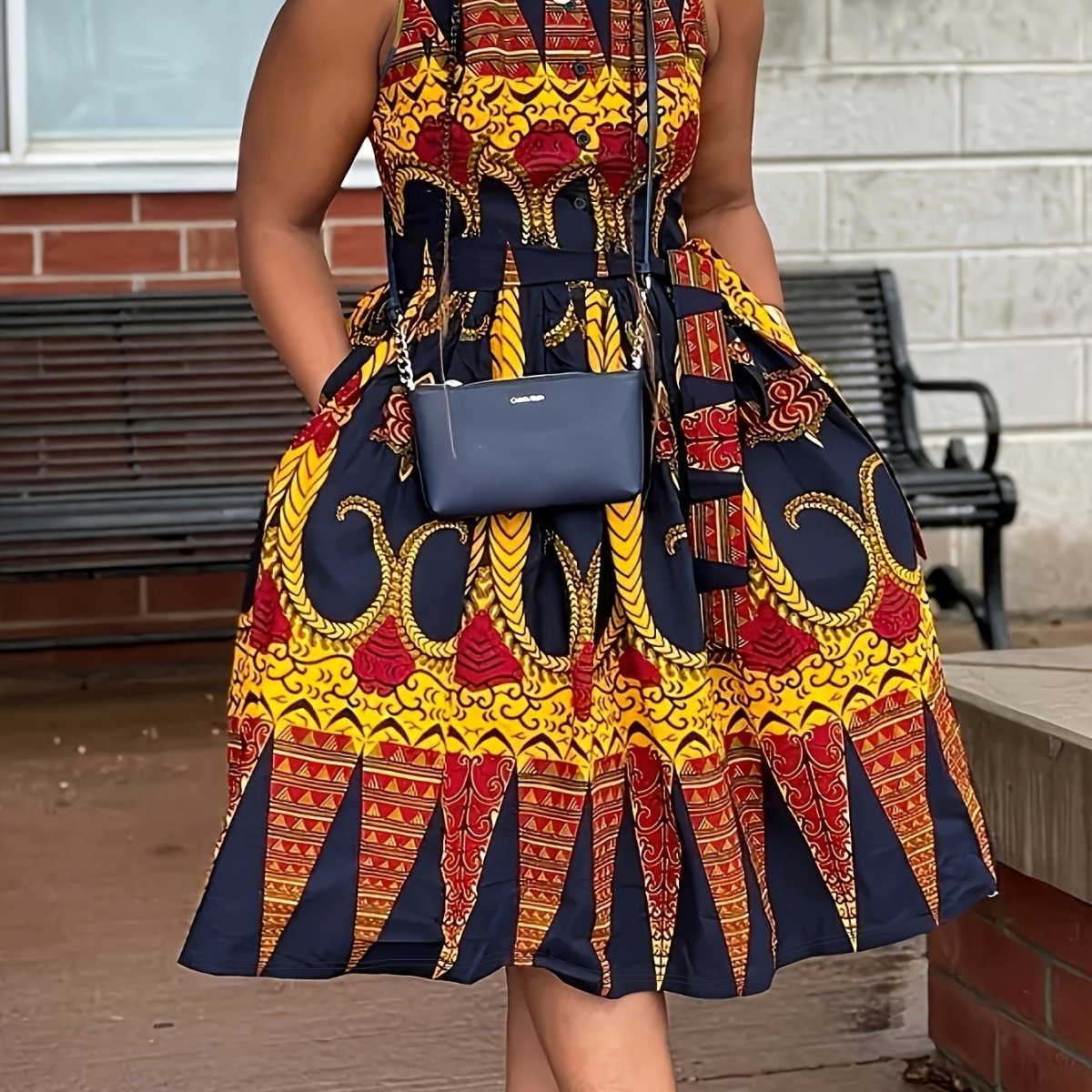 Get the best of both worlds with our Printed Color Clash Dresses. Versatile and stylish, perfect for casual or resort wear.