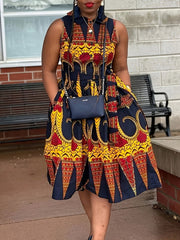 Get the best of both worlds with our Printed Color Clash Dresses. Versatile and stylish, perfect for casual or resort wear.