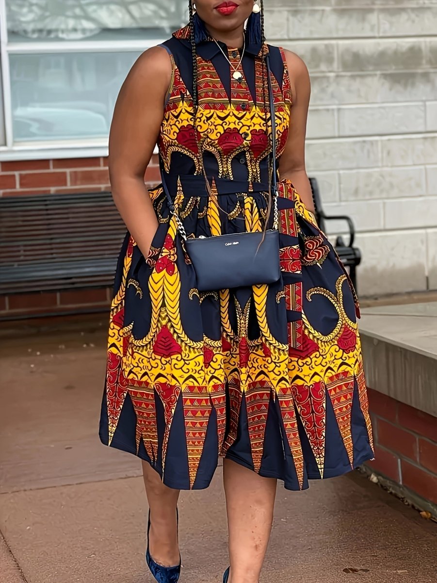 Get the best of both worlds with our Printed Color Clash Dresses. Versatile and stylish, perfect for casual or resort wear.