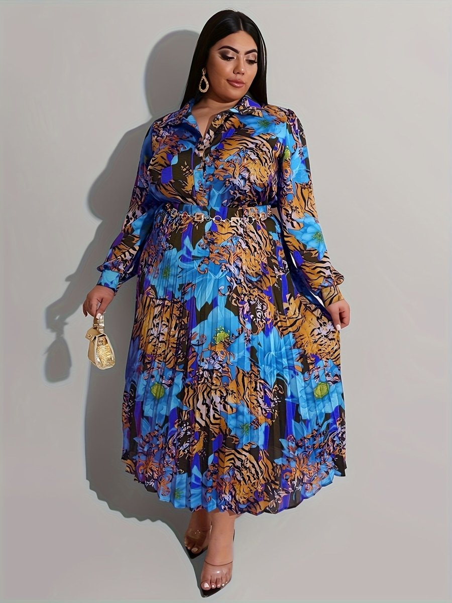 Elegant Plus - Size 2PC Outfit – Long - Sleeve Top & Skirt Set for Women - Free Delivery Worldwide only at Flexi Africa