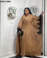 Elegant Plus Size African Abaya Dress – Traditional Nigerian Embroidered Kaftan Robe for Women - Free Delivery Worldwide only at Flexi Africa
