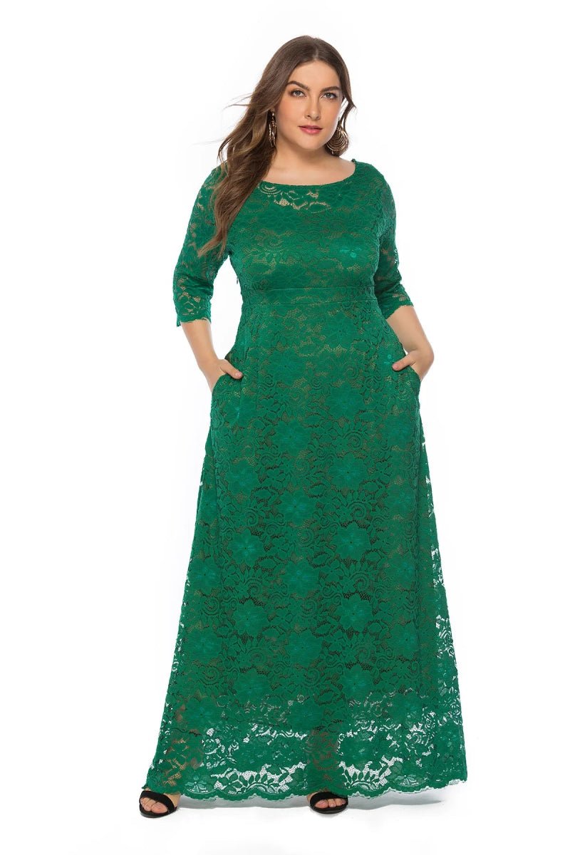 African Dresses for Women Elegant Lace Wedding Party Evening Maxi Dress Dashiki Africa Clothing - Free Delivery Worldwide