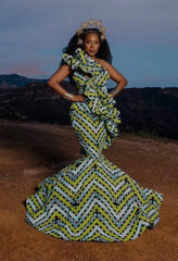 Exquisite African Mermaid Dresses: Ankara Maxi Gowns Perfect for Proms and Theme Birthday Celebrations - Flexi Africa