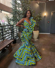 Exquisite African Mermaid Dresses: Ankara Maxi Gowns Perfect for Proms and Theme Birthday Celebrations - Flexi Africa