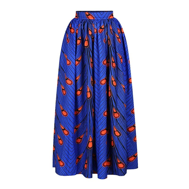 Buy 2PC Fashion African Women Set Slash-neck Long Sleeve Tops +High Slit Maxi Skirt Suit for only $10.83 at Flexi Africa!