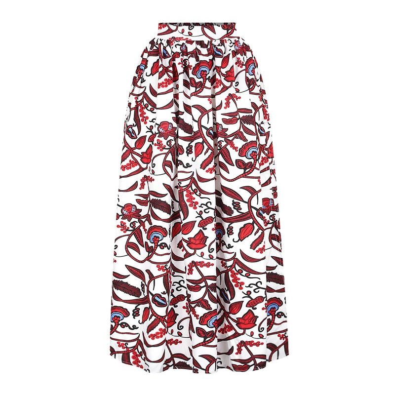 Buy 2PC Fashion African Women Set Slash-neck Long Sleeve Tops +High Slit Maxi Skirt Suit for only $10.83 at Flexi Africa!
