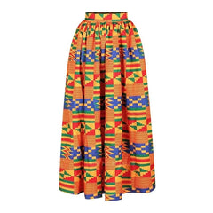 Buy 2PC Fashion African Women Set Slash-neck Long Sleeve Tops +High Slit Maxi Skirt Suit for only $10.83 at Flexi Africa!