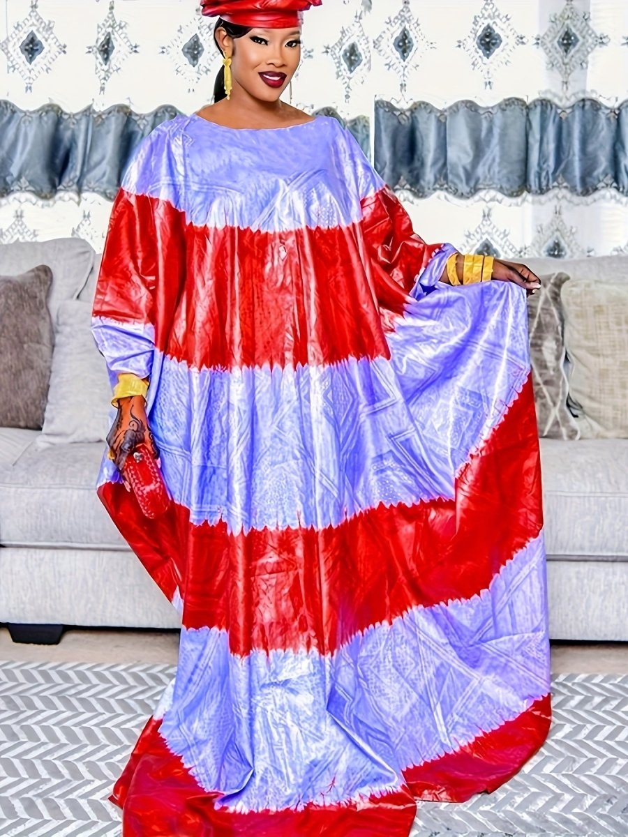 African Traditional Dashiki Riche Wedding Dress Robe With Tassel Shawl Clothing - Free Delivery only at Flexi Africa