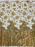 Flower Fabric Nigerian African Fabric for Couture Sewing – Wedding, Evening & Prom Dress - Free Delivery Worldwide only at Flexi Africa