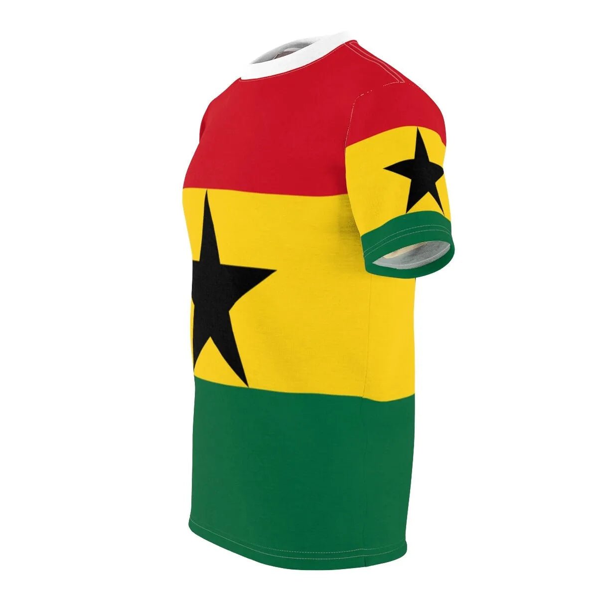 Ghanaian Pride: Abstract Vintage 3D T - Shirt for Men - Hip Hop Fashion with O - Neck and Short Sleeves - Flexi Africa - Free Delivery Worldwide only at www.flexiafrica.com