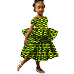 Kids African Print Princess Dress – Sleeveless Ankara Casual Mini Dress for Girls - Free Delivery Worldwide only at Flexi Africa
