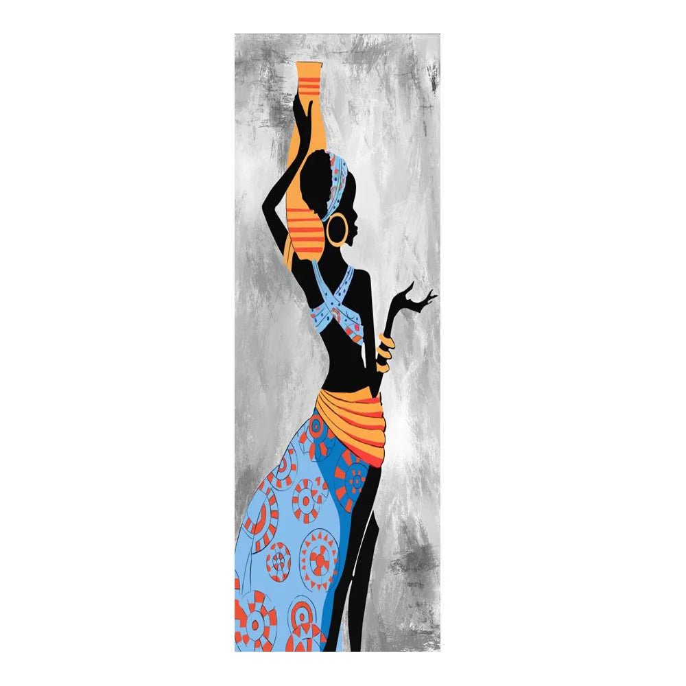 Large Size Portrait African Women Canvas Painting Hanging Posters and Prints Wall Art Pictures Living Room Home Decor (No Frame) - Flexi Africa - Flexi Africa offers Free Delivery Worldwide - Vibrant African traditional clothing showcasing bold prints and intricate designs