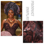 Luxury African Auto Gele Headwrap – High - Quality Wedding & Party Turban for Women - Free Delivery Worldwide only at Flexi Africa
