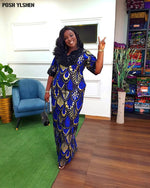 Buy Luxury African Long Gown – Sequin Embellished Caftan Dress with Floral Print and Slit for only $61.49 at Flexi Africa!