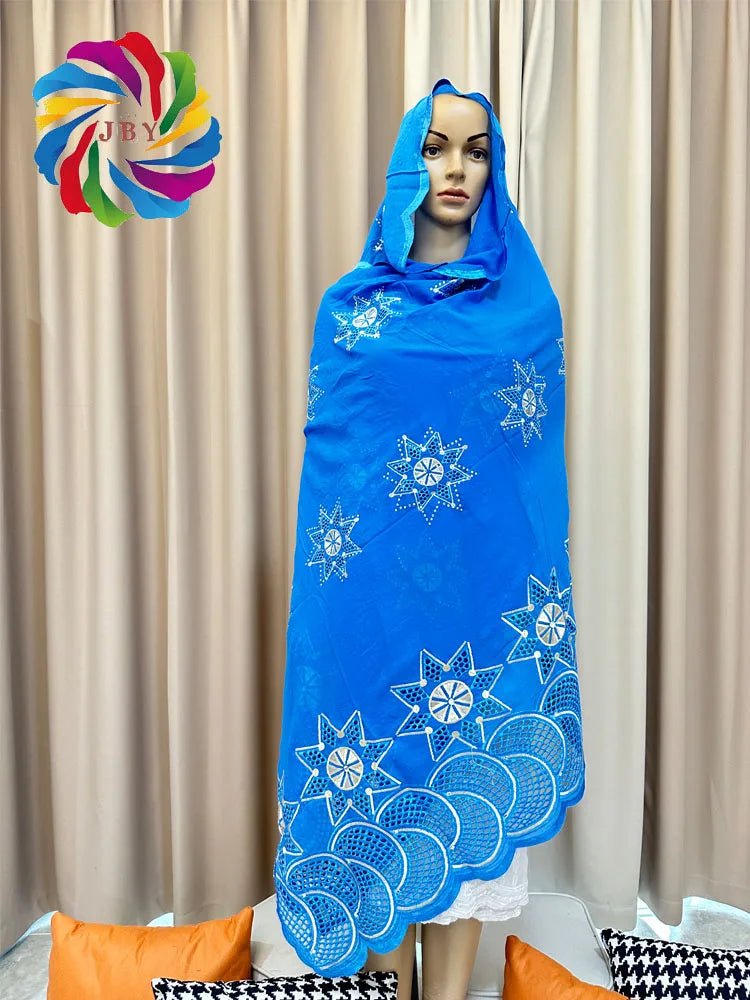 Luxury Cotton African Scarf – Muslim Women’s Hijab Shawl - Free Delivery Worldwide only at Flexi Africa